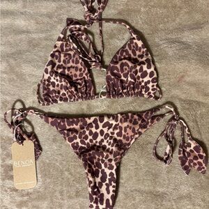 Benoa Swim Leopard Print Bikini